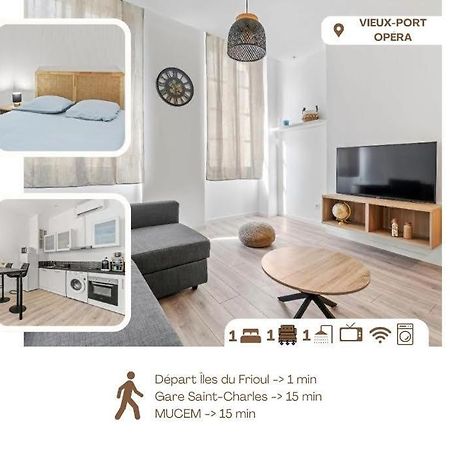 Spacieux T2 Vieux Port Opera Marseille Eksteriør bilde